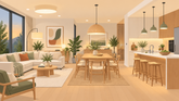 ¿Cómo diseñar la iluminación de un salón abierto?