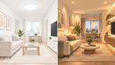 ¿Una casa parece más grande cuanto más iluminada está? Lo que la luz cambia de verdad