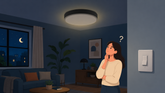 Lámpara LED queda encendida débilmente al apagarla: ¿está averiada?