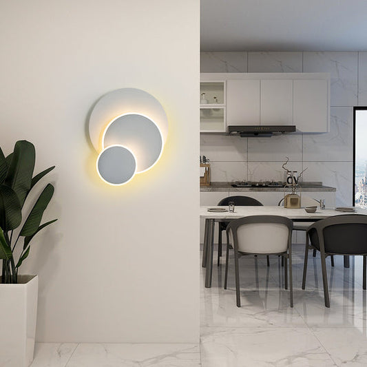 Illuminez votre espace avec l'applique LED créative Eclipse 3-en-1 - Élégance moderne et protection solide pour votre intérieur