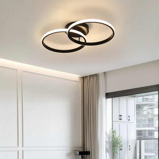 Illuminez votre Intérieur avec notre Plafonnier LED Moderne à Double Anneau