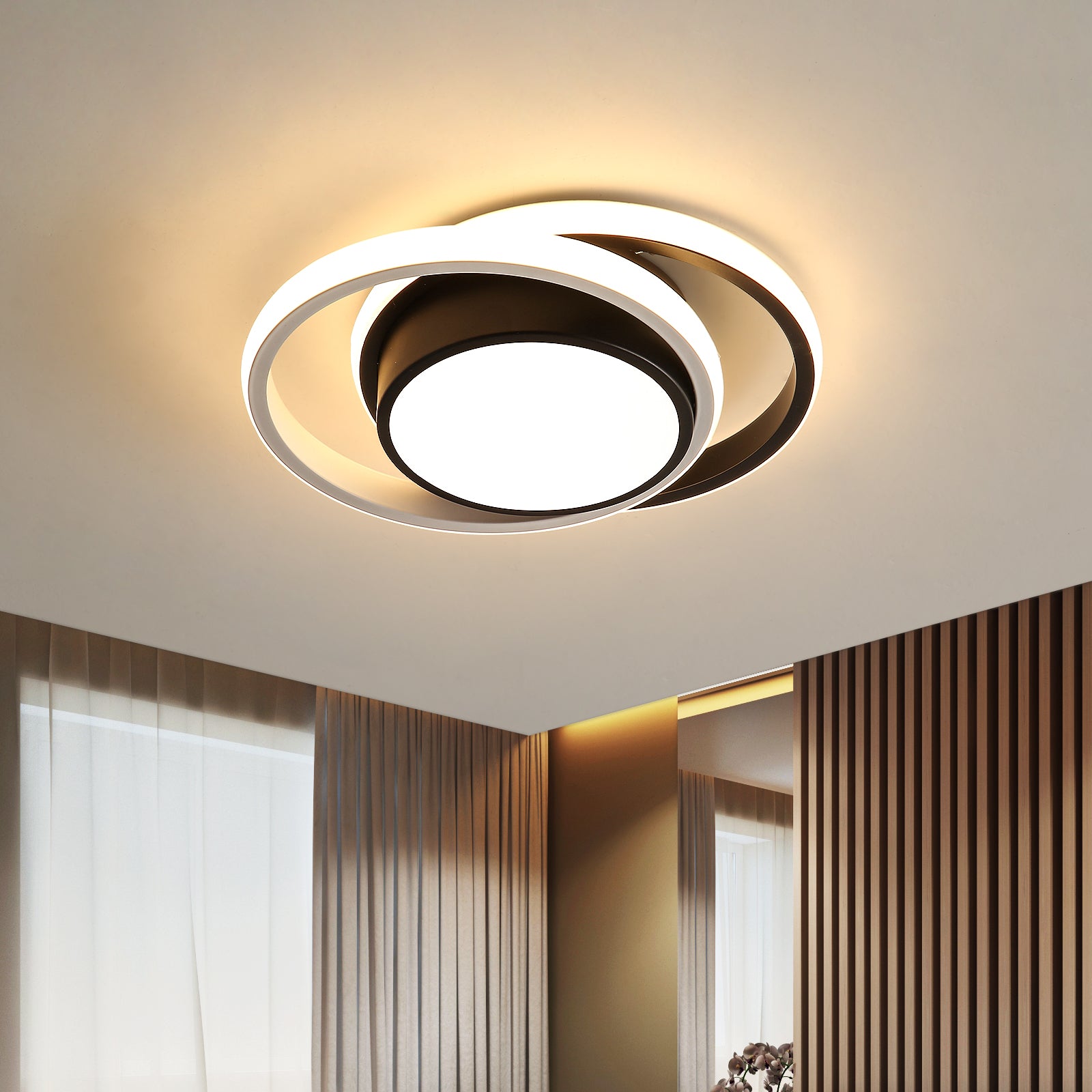 Plafonnier LED rond, Lampe de Plafond moderne 32W