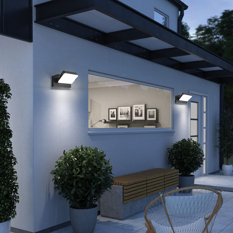 Aplique LED Exterior IP65 - 20W, 2250LM, 6500K, Rotación 360°, Aluminio Resistente