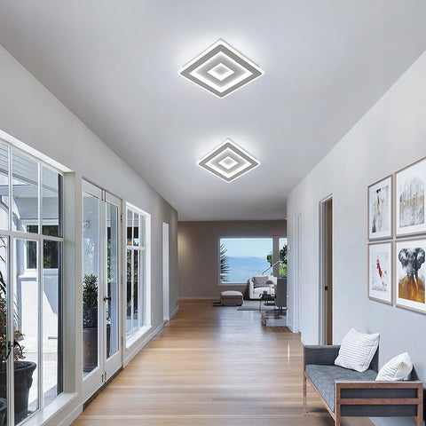 Lámpara de Techo LED Ultrafina, Blanca, Luz Blanca Fría 42W 6500K, Acrílico, 30*5 CM