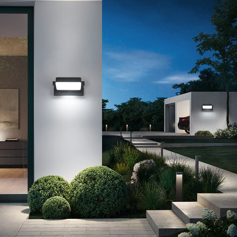 Aplique LED Exterior IP65 - 20W, 2250LM, 6500K, Rotación 360°, Aluminio Resistente