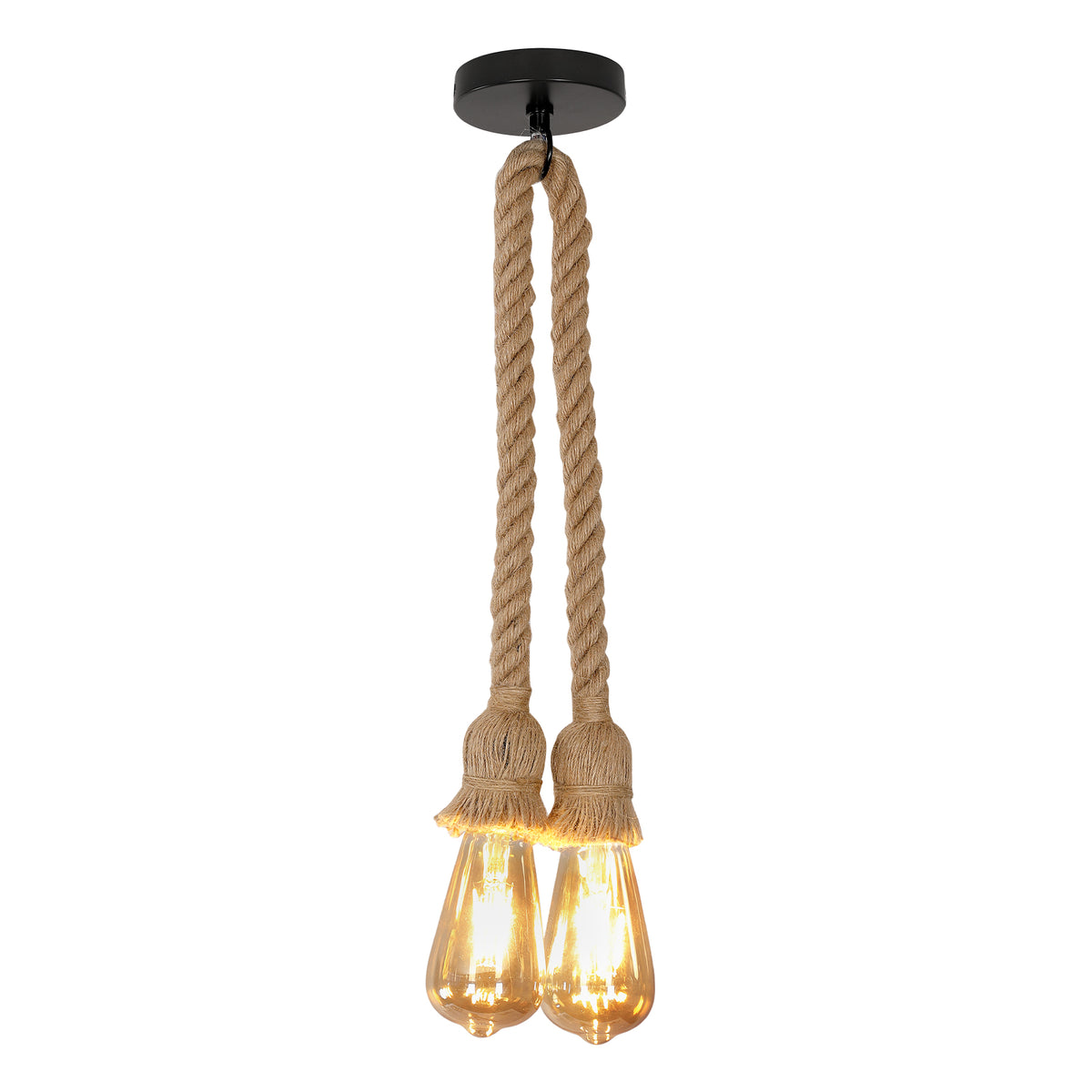 Suspension Industriel Vintage Lustre Corde