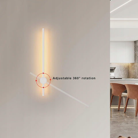 Aplique LED de aluminio en forma de barra Blanco 60cm Blanco cálido 12W, para salón Chamrbe