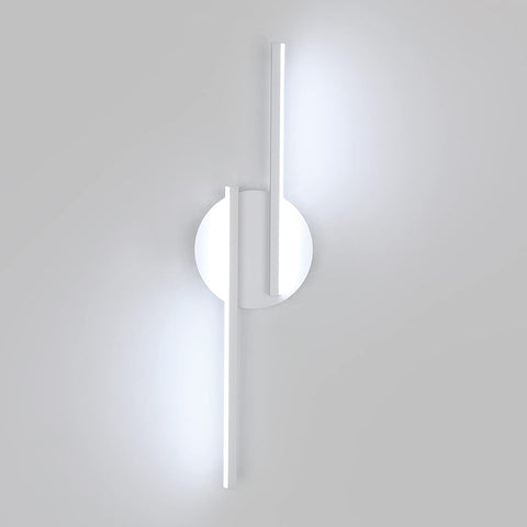 Lámpara de pared LED para interiores, lámpara de pared moderna, apliques de aluminio para sala de estar, pasillo, baño, escalera, luz nocturna (blanca), luz blanca fría de 6500K