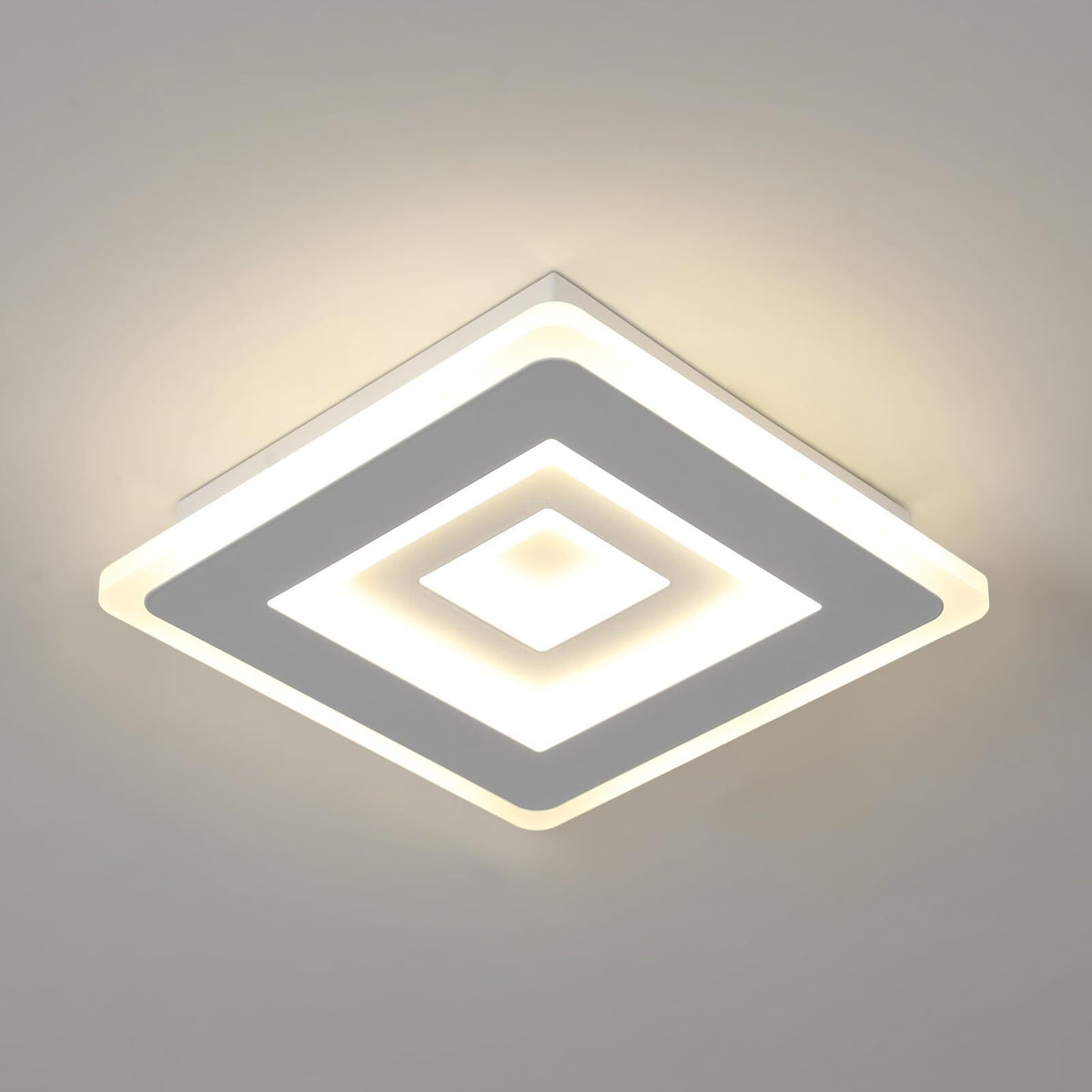 Ultracienka lampa sufitowa LED, biała, 28W, 4000K, neutralne białe światło, akryl, 20*5 CM