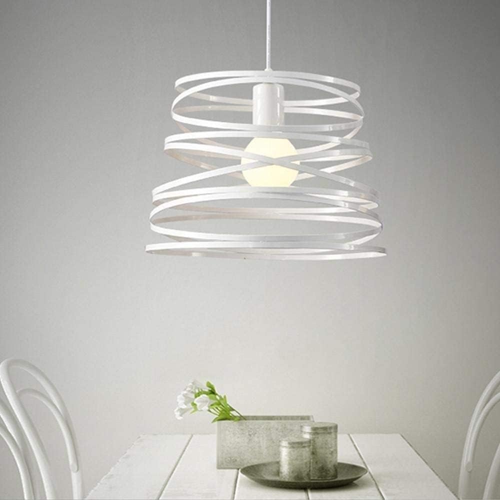 Lustre Design Industriel Ressort Cage Forme Métal Plafonnier Fer Lampe E27