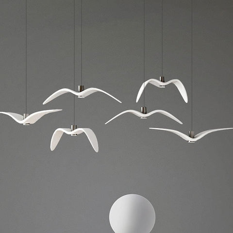 Araña, Lámpara colgante 3000K luz cálida diseño de gaviota araña decorativa simple moderna Tipo B Diámetro 32cm