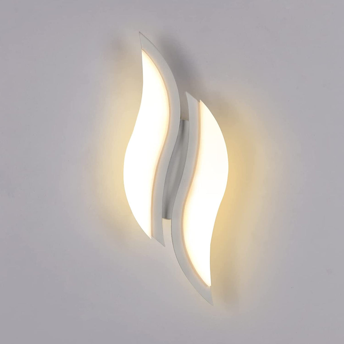 Applique Murale Intérieure LED, Moderne Lampe Murale 20W 2300LM, Éclairage Acrylique Luminaire Mural pour Salon Chambre Escalier 3000K lumière blanche chaude Couleur blanche