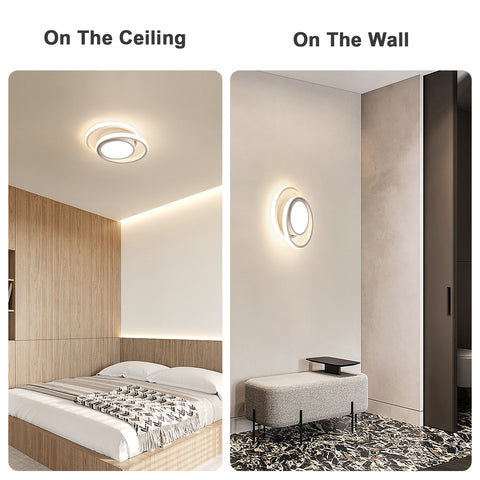 Lámpara de techo LED, lámpara de techo redonda de 32 W, lámpara de techo moderna para pasillo, dormitorio, cocina, sala de estar, blanco frío 4000 K
