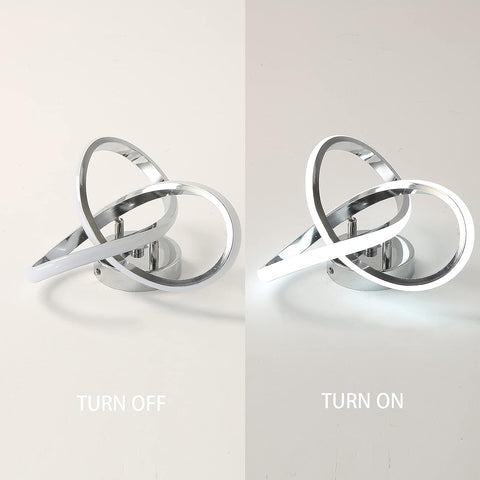 Lámpara de techo LED, lámpara de techo de moda simple, plateada, luz blanca de 6500 K, 22 W