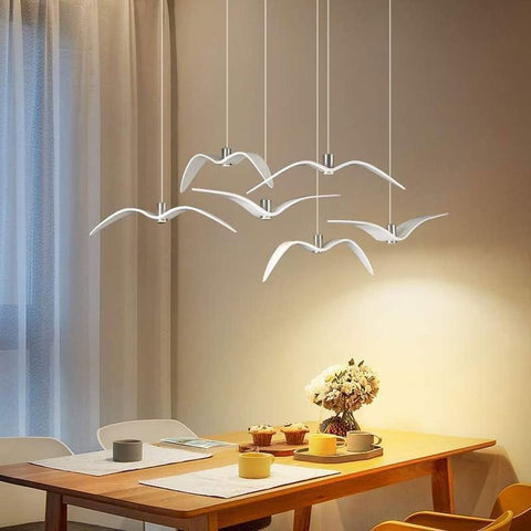 Araña, Lámpara colgante 3000K luz cálida diseño de gaviota araña decorativa simple moderna Tipo B Diámetro 32cm