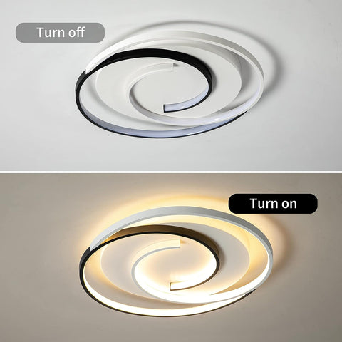 Luz de techo LED regulable con control remoto Lámpara de techo moderna regulable 3000K-6000K para sala de estar Dormitorio Comedor Oficina 36W Redondo