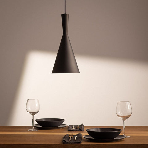 Lampada a Sospensione in Metallo Lennon Nero E27 Alluminio en venta, Soggiorno, Cocina, Cámara