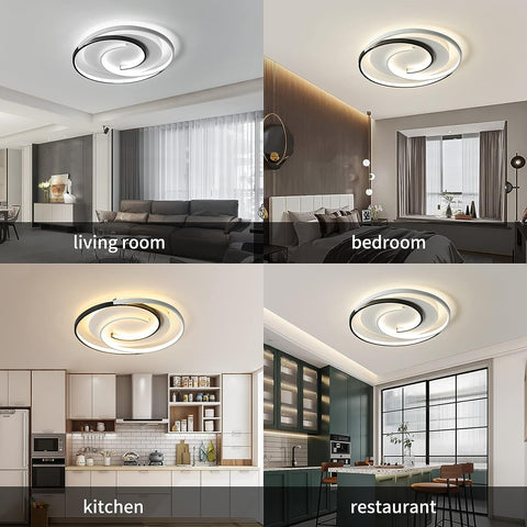 Luz de techo LED regulable con control remoto Lámpara de techo moderna regulable 3000K-6000K para sala de estar Dormitorio Comedor Oficina 36W Redondo