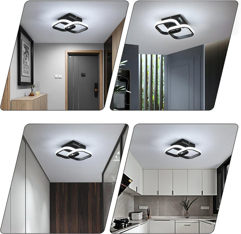 Lámpara de techo LED moderna, lámpara de techo acrílica de 22W 2550LM, lámpara de techo para comedor, cocina, estudio, luz blanca fría de 6500K