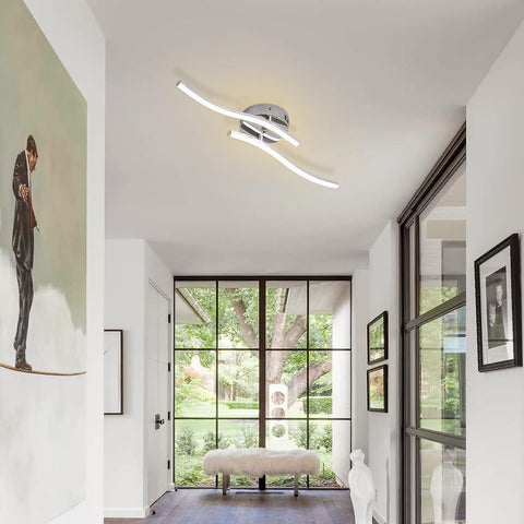 Plafonnier LED, Suspension Luminaire en forme de vague