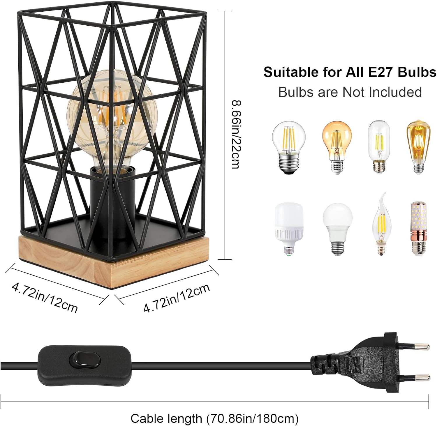 Dessin des dimensions du luminaire