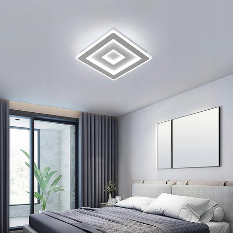 Lámpara de Techo LED Ultrafina, Blanca, Luz Blanca Fría 42W 6500K, Acrílico, 30*5 CM