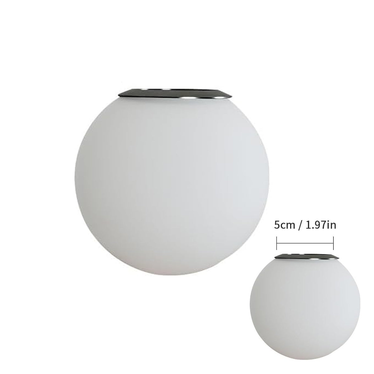 Pantalla esférica para aplique de pared