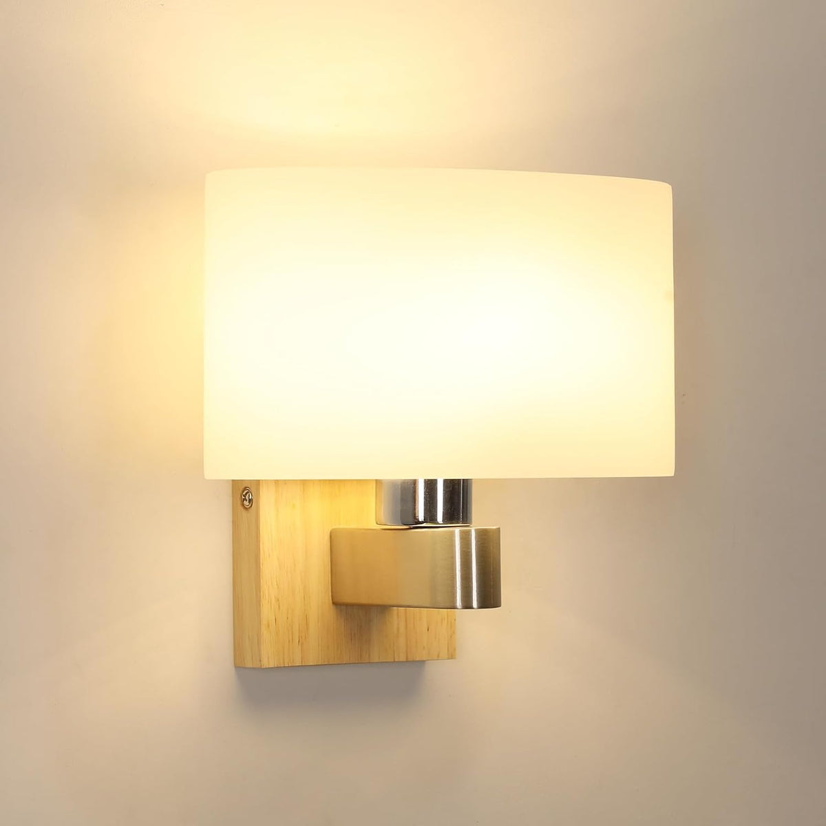 Aplique Madera Vidrio E27