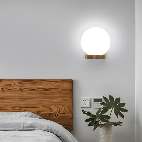 Aplique de Pared Madera & Vidrio – E27 Moderno
