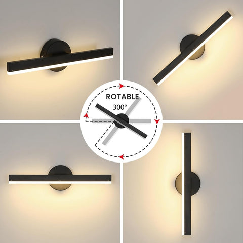 Aplique LED 12W Moderno Giratorio 300°