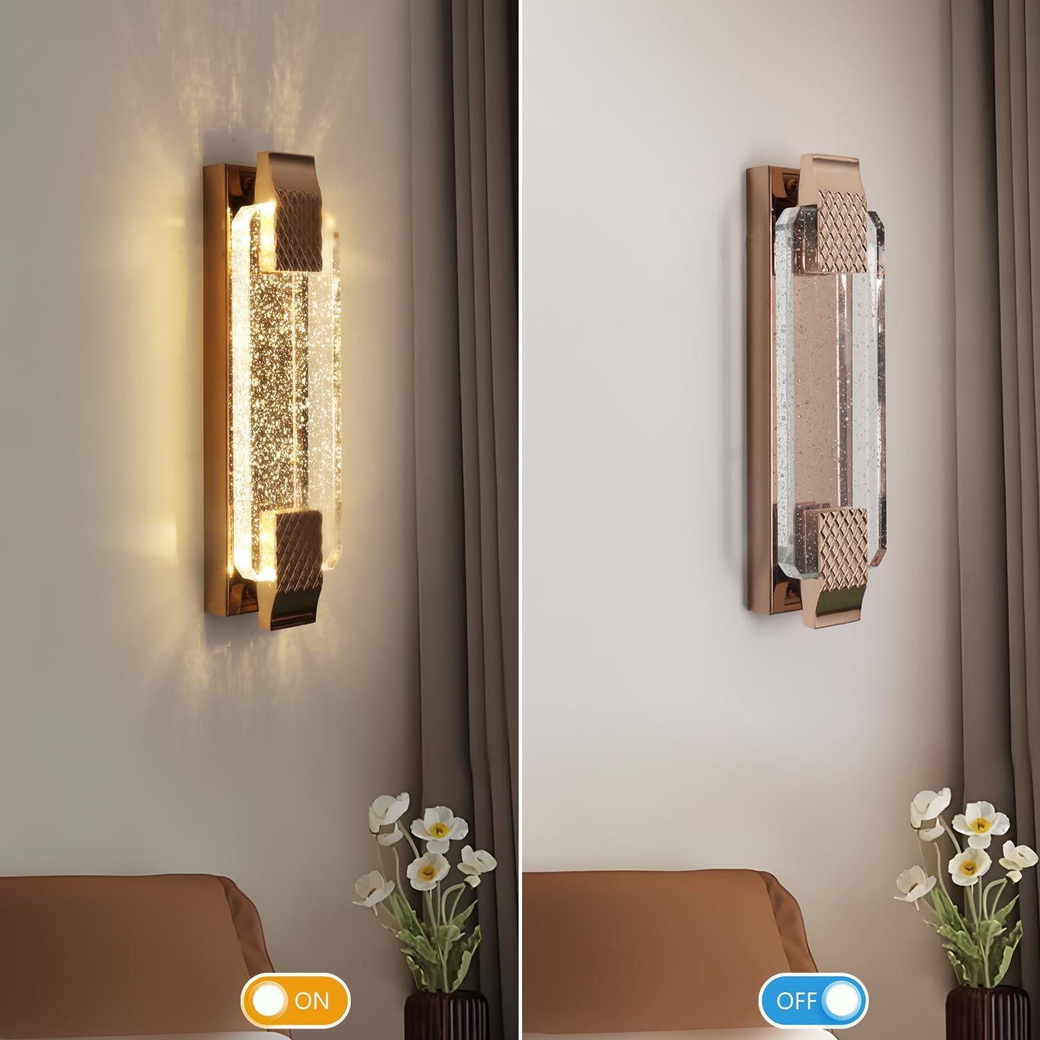 Aplique de Pared LED Crystal Gold 12W