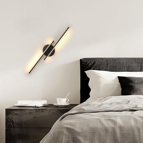 Aplique LED de Pared Moderno Negro 24W