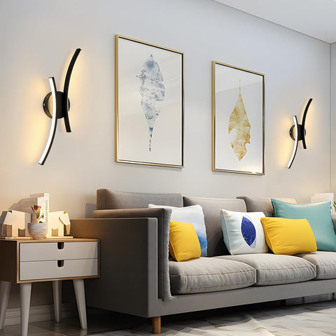 Lámpara de pared LED moderna 20W 2250LM negra