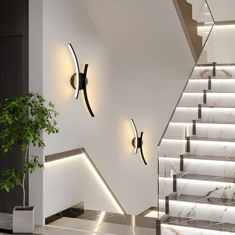 Lámpara de pared LED moderna 20W 2250LM negra