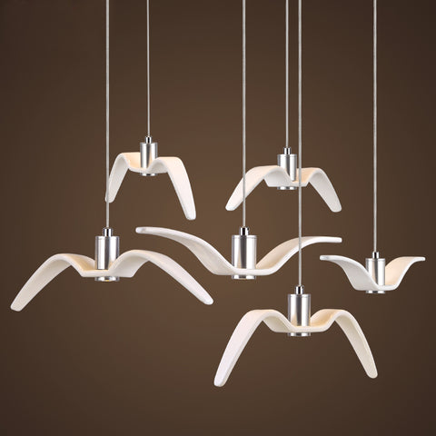 Araña, Lámpara colgante 3000K luz cálida diseño de gaviota araña decorativa simple moderna Tipo B Diámetro 32cm