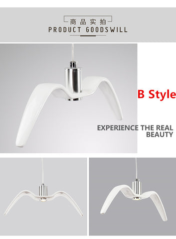 Araña, Lámpara colgante 3000K luz cálida diseño de gaviota araña decorativa simple moderna Tipo A Diámetro 38cm