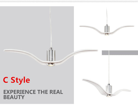 Araña, Lámpara colgante 3000K luz cálida diseño de gaviota araña decorativa simple moderna Tipo B Diámetro 32cm