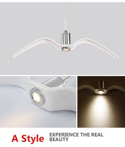 Araña, Lámpara colgante 3000K luz cálida diseño de gaviota araña decorativa simple moderna Tipo A Diámetro 38cm