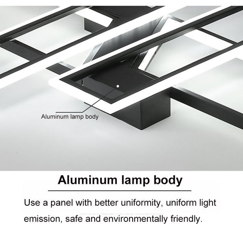 Lámpara de Techo LED Moderna Luz Blanca Fría 6000K para Sala de Estar Dormitorio Cocina Hogar 72W