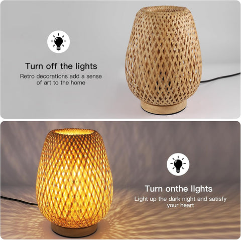 Lámpara de Mesa de Bambú E27