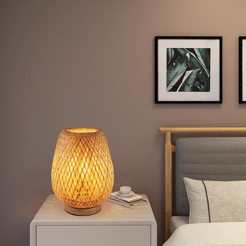 Lámpara de Mesa de Bambú E27