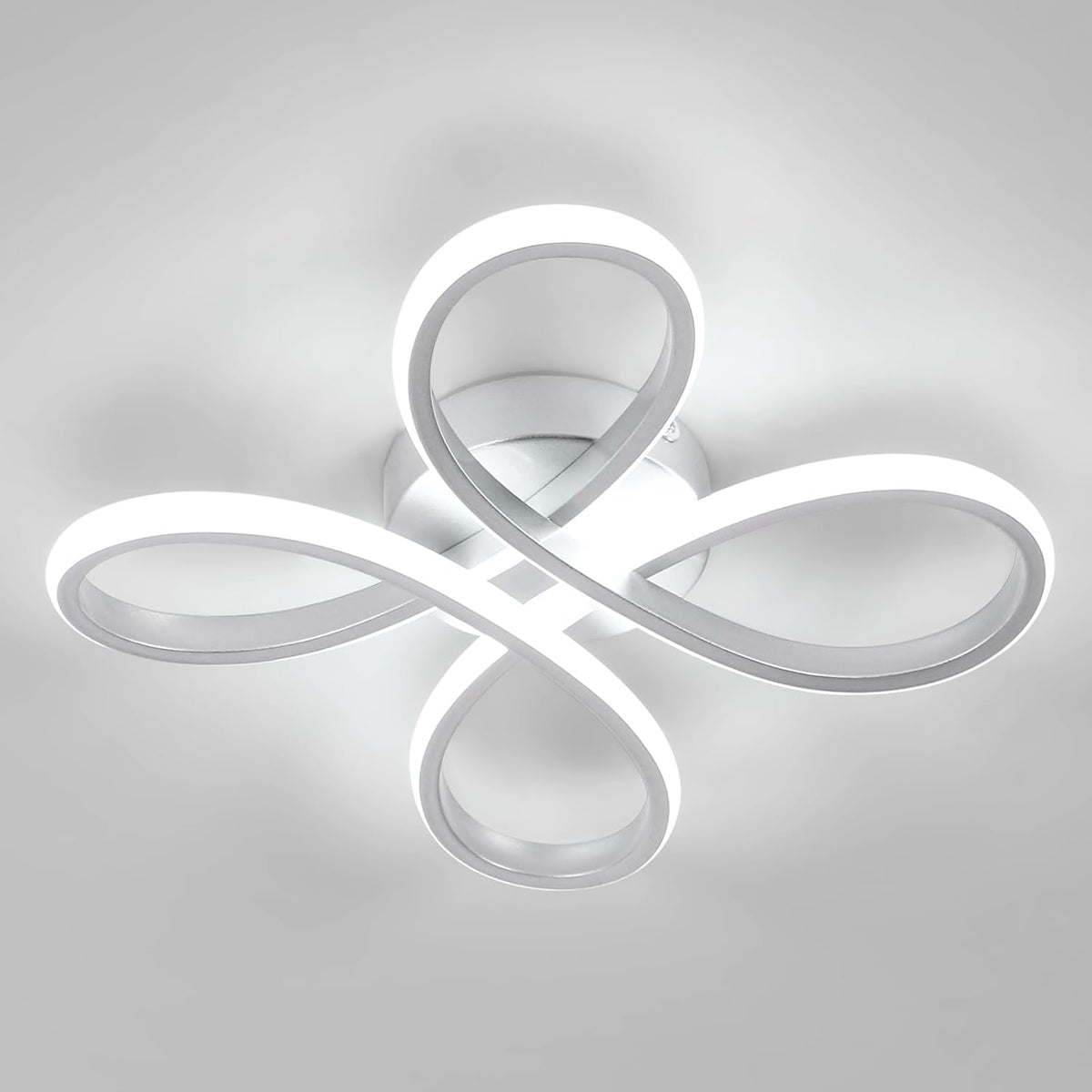Lámpara de Techo LED 30W Estilo Flor Plata