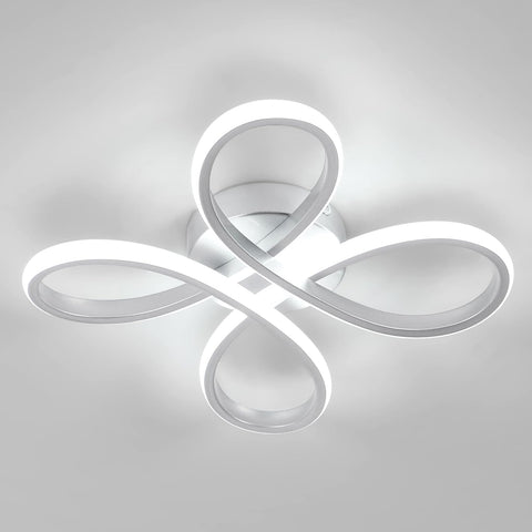 Lámpara de Techo LED 30W Estilo Flor Plata