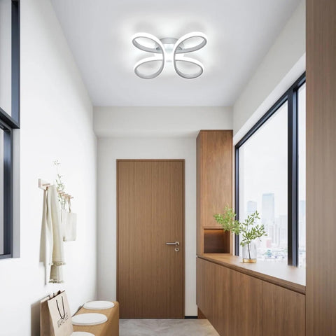 Lámpara de Techo LED 30W Estilo Flor Plata