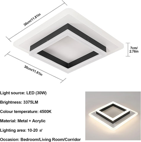 Lámpara de Techo LED Cuadrada 4500K