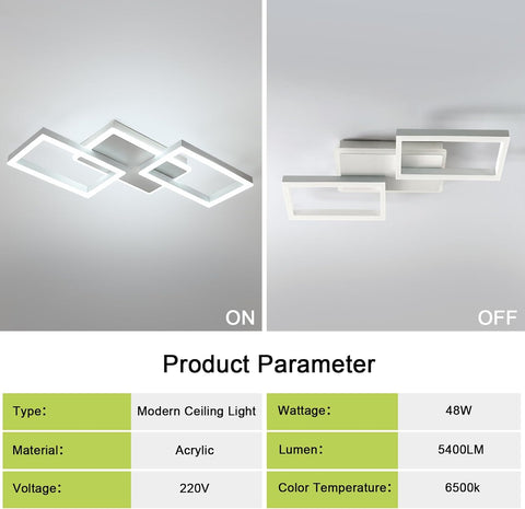 Plafón LED Cuadrado Moderno 46W