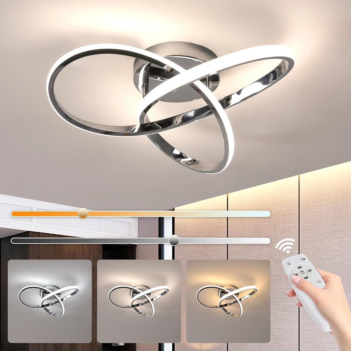 Lámpara de Techo LED Creativa en Forma de Flor