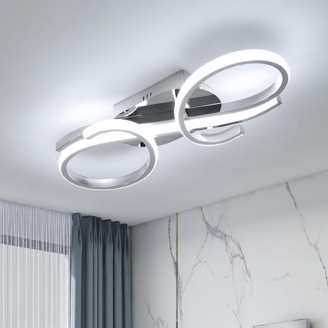 Lámpara de Techo LED Moderna de Doble Aro