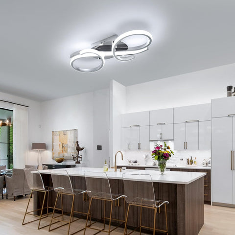 Lámpara de Techo LED Moderna de Doble Aro