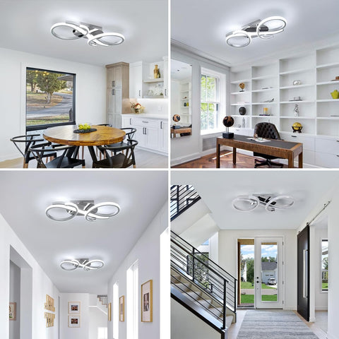 Lámpara de Techo LED Moderna de Doble Aro